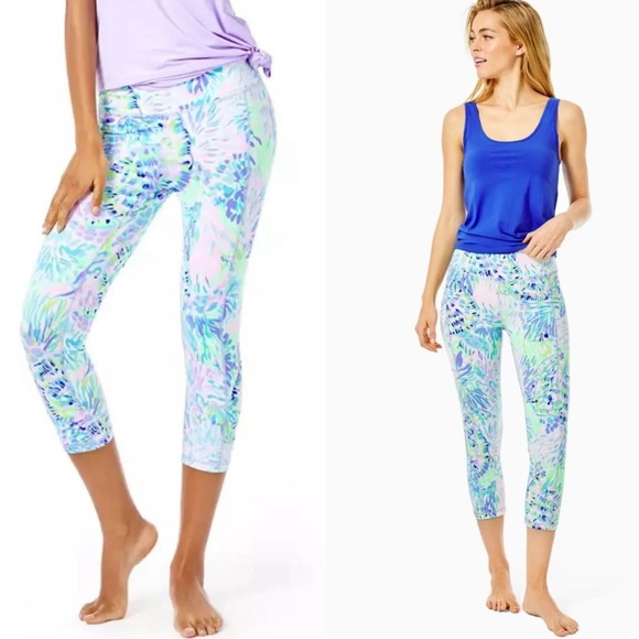 EUC Lilly Pulitzer Luxletic High Rise Crop - Picture 2 of 2